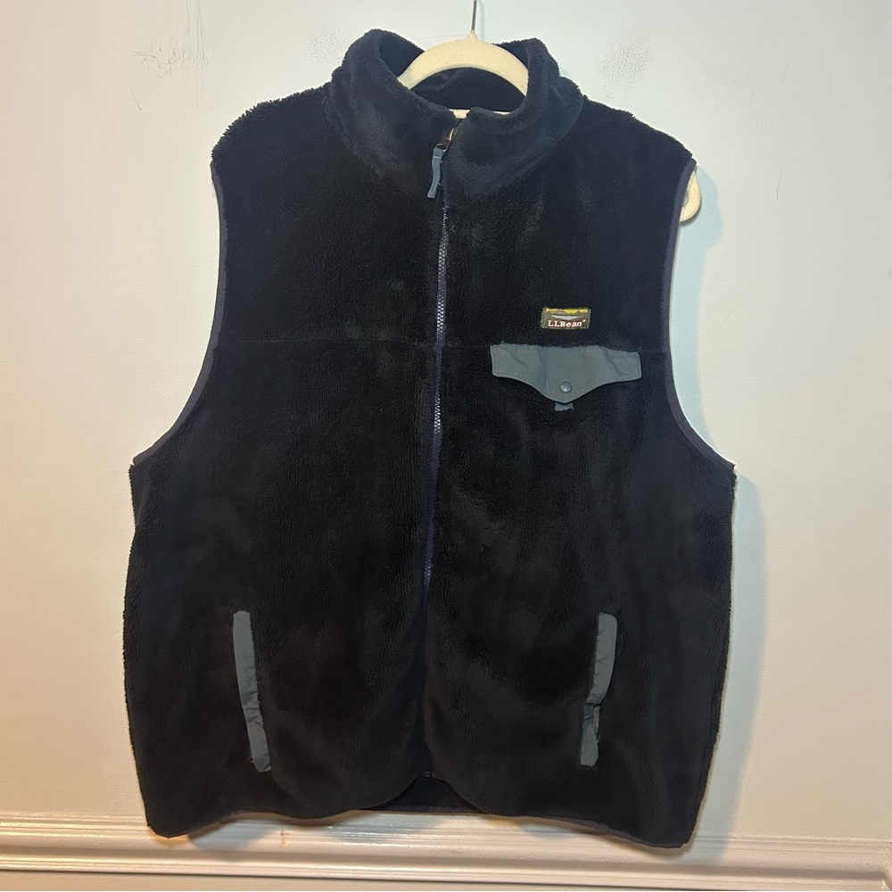 L.L. Bean Blue Fleece Full-Zip Vest Size XL Men’s